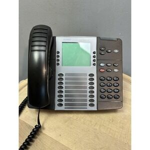 Mitel 8568 Business Office Desk Phone Black Display Corded Telephone Set